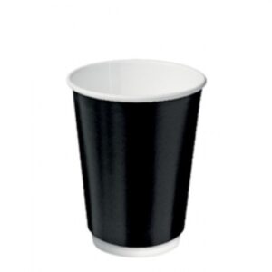 12 oz BLACK Double Wall Coffee Cup image