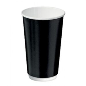 16 oz BLACK Double Wall Coffee Cup image