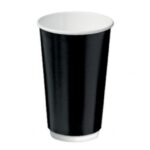 8 oz BLACK Double Wall Coffee Cup image