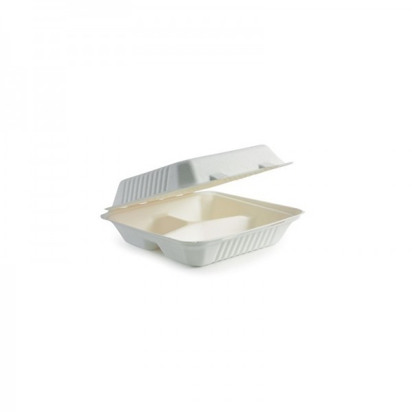 Sugarcane 3 Compartment Dinner Clamshells image