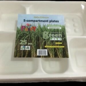 Sugarcane 5 Compartment Plates image