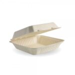 Sugarcane Dinner Box (No Compartment) Clamshells image