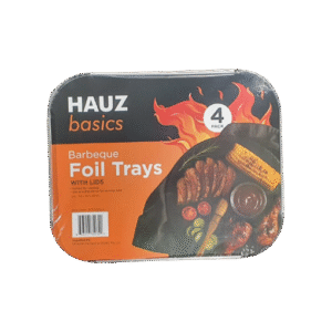 Foil Tray Rectangle w Lid 4Pcs