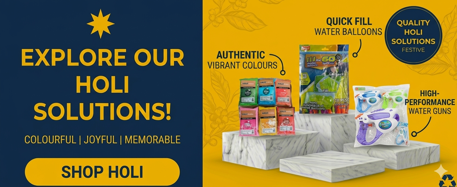 Holi products wholesale Australia including Holi celebration supplies, festival essentials, colour festival products and event accessories.