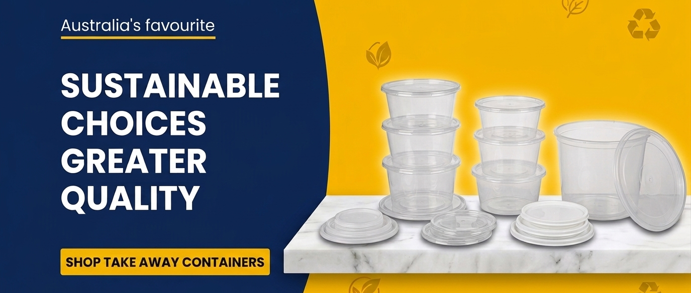 Take away containers wholesale Australia including food containers, meal prep containers, takeaway packaging supplies, microwave containers and hospitality packaging products.