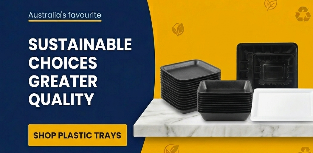 Plastic trays wholesale Australia including food trays, meat trays, takeaway trays, catering trays and hospitality packaging supplies.