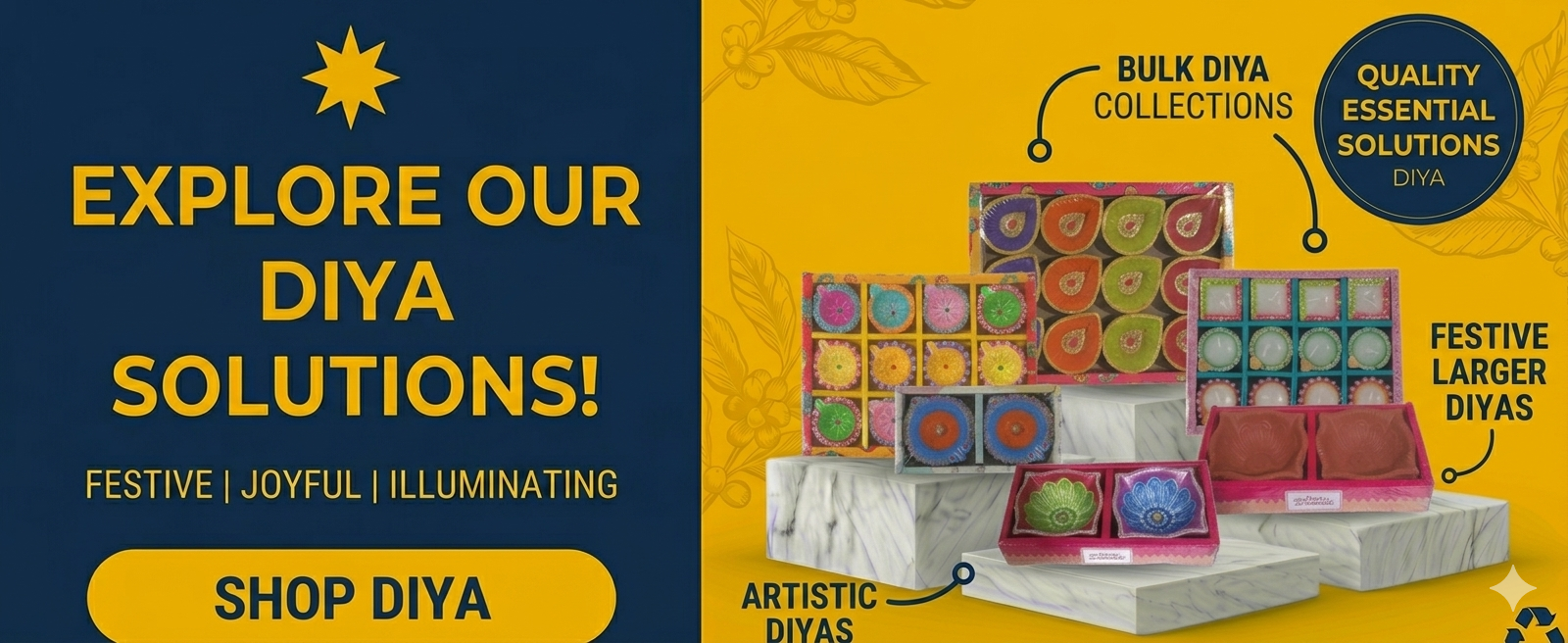 Diya products wholesale Australia including traditional clay diyas, decorative diyas, Diwali lamps, festive decorations and cultural celebration supplies.