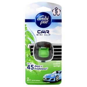 Ambi Pur 2ml Car Air Freshener Mini Clip New Zealand Springs - Image 1